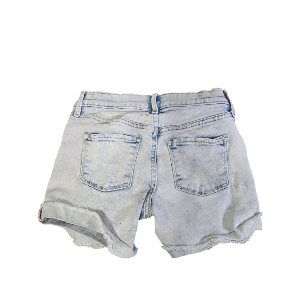 Lot 2 Girls Jean Shorts SZ 8 Old Navy Stone Was Imperial Star Dark Wash‎